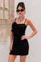 Women's Rope Strap Rose Detailed Ruffle Evening Dress - 2