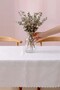 White Leaf Pattern Liquid Repellent Stain-Resistant Tablecloth 160X220 cm - 2
