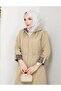 Leopard Print Inside Detail Hooded Trench Coat with Elastic Waist Mde1205010 - 2