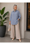 Women's Cotton Pocket Oversize Comfortable Fit Long Sleeve Shirt - 6