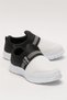 Children's Elasticated Lightweight Airfle Sports Shoes Black - White - 2