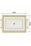 Luxury Presentation Tray with Bird Figure and Gold-White Frame 46X28 cm Real Glass - 4