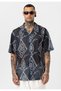 Patterned Ribbed Oversize Shirt - 7