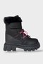 Velcro Smart Lace-Up Fur-Lined Cold and Water Resistant Girls' Boots Black - Fuchsia