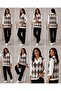Women's Acrylic Diamond Patterned Furry Collar Ribbed Knitwear Sweater Oversize Vest - 4