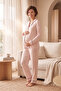 Shirt Collar Button-Front Long Sleeve Relaxed Fit Maternity and Postpartum Pajama Set - 5