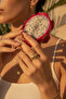 Yellow Color Stone Detailed Adjustable Women's Steel Ring - 2