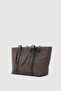 Jersey Bow Shoulder Bag Brown - 5