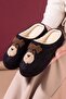 Howy Black Dog Figured Plush House Slippers Soft Inside Winter Indoor Slippers - 4