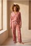 Women's lovely winter floral dusty rose pajama set
