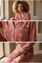 Women's lovely winter floral dusty rose pajama set - 2