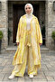 Women's Patterned Oversize Kimono Shirt and Pants Two-Piece Set