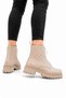 Zippered Quilted Design Girls' Boots Beige