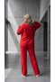Women's Plus Size Long Sleeve Leopard Detailed Hooded Tracksuit Set 8296-26 - 4