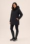 Women's Black, Fleece Lined, Hooded, Water and Wind Resistant, Long Parka Coat - 3