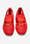 Women's strappy mesh ballet flats - genuine leather lucien red - 4