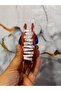 Orange Clown Fish Figured Large Hairpin – Colorful Line Patterned Hair Clip - 4