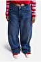 Women's Dark Blue 2W6-98 Mega Baggy Chery Embroidery Special Design Denim Jean - 5
