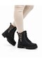 Zippered Accessory Detail Girls' Boots Black - 3