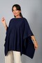 Women's Plus Size Poncho with Stone Embroidered Sides - 3