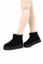 Thick Soled Short Children's Boots with Fur Inside Black - 4