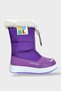 Water Repellent Adjustable Lace-Up Fur Girls' Boots Purple