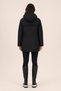 Women's Black, Fleece Lined, Hooded, Water and Wind Resistant, Long Parka Coat - 5
