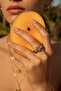 Yellow Color Rectangular Pink and Clear Stone Modern Design Ring - 2
