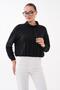 Women's High Collar Modal Sweatshirt with Rubber Detail at the Bottom 265194 - - 3
