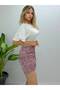 Women's High Waist Sequin Mini Skirt with Sequin Shorts Inside - 9