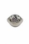 Stylish and Modern Steel Sun Motif Ring with Purple Stone Detail - Unisex Design