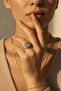 Stylish Ring with Rectangular Cut Stone in Yellow and Grey Tones - 3