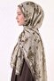 Botanik Çizgi Aqua Soft Shawl 4080 - Light Khaki - 2
