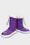 Water Repellent Adjustable Lace-Up Fur Girls' Boots Purple - 4