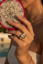 Modern Design Yellow Color Rectangular and Step Stone Steel Ring - 2