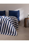 Mael single size 100% cotton fitted sheet bedding set - navy blue - 2