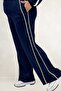 67073 Plus Size Ribbed Modal Pants Set - Navy Blue - 6