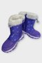 Water Repellent Adjustable Lace-Up Fur Girls' Boots Lilac - 4