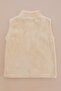 Zippered High Collar Girls' Plush Vest - 4