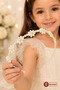 Children's Crown with Pearls and Floral Detail Elegant Hair Accessory - 6