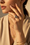 Geometric patterned shiny grey steel ring - modern and stylish design - 3
