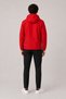 Men's Red, Removable Hood, Water and Wind Resistant, Zippered, Raincoat Jacket - 7