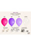 72-Piece Orchid Night Balloon Arch Set, Includes Fuchsia Purple Lilac Transparent Silver Confetti Chain Tape - 3