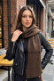 Soft Textured Thick Knitted Long Knitwear Women's Scarf