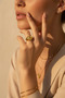 Steel Ring with Yellow Heart Angel Figure - Special Design Ring for Women and Men - 3