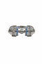 Modern Design Gray Steel Ring with Zircon Stone Detail