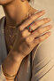Yellow Color Heart Envelope Design Adjustable Stylish Women's Ring - 3