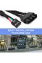 موزع راس USB للوحة الام USB 2.0 9 دبابيس انثى الى ذكر مزدوج 9 دبابيس مضفر، اسود، محول مقسم راس USB 2 - 7