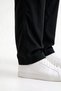 Men's Black Parachute Fabric Wide Leg Oversize Comfortable Fit Pants - 7