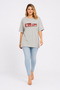 Women's Plus Size, Grey, Digital Print, Cotton Fabric Blouse 65N39623 - 3